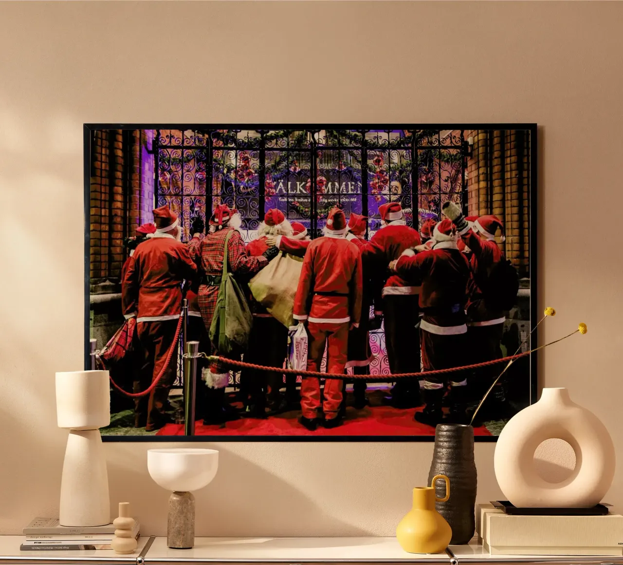 Santas V - Martin Johansson poster con telaio in legno da Pictufy