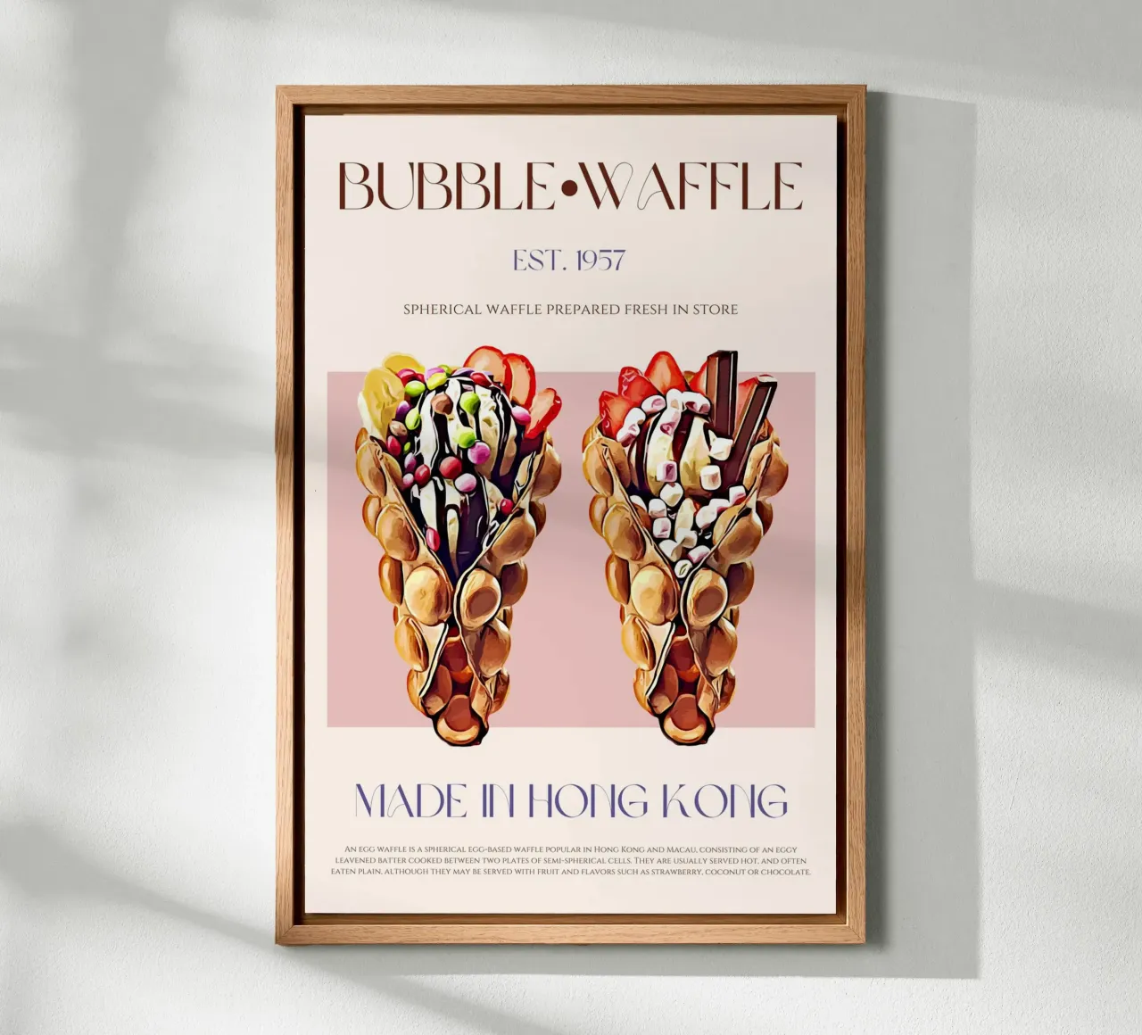 Bubble Waffle Print alu-dibond by KOKRPrints