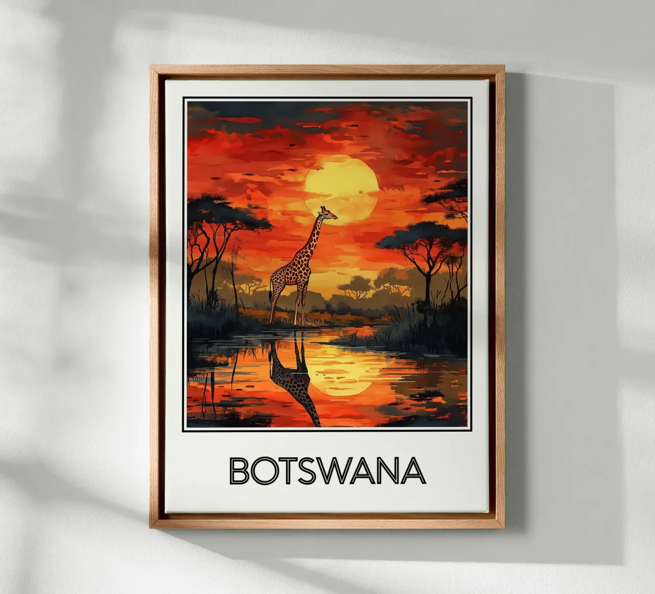 Botswana tela con Cornice a cassetta da Frame the World