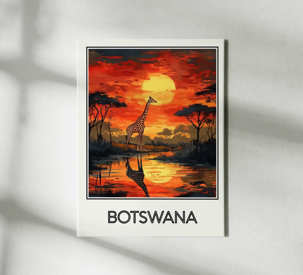 Botswana tela con Cornice a cassetta da Frame the World