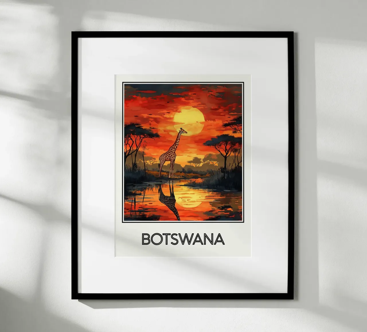 Affiche Botswana poster da Frame the World