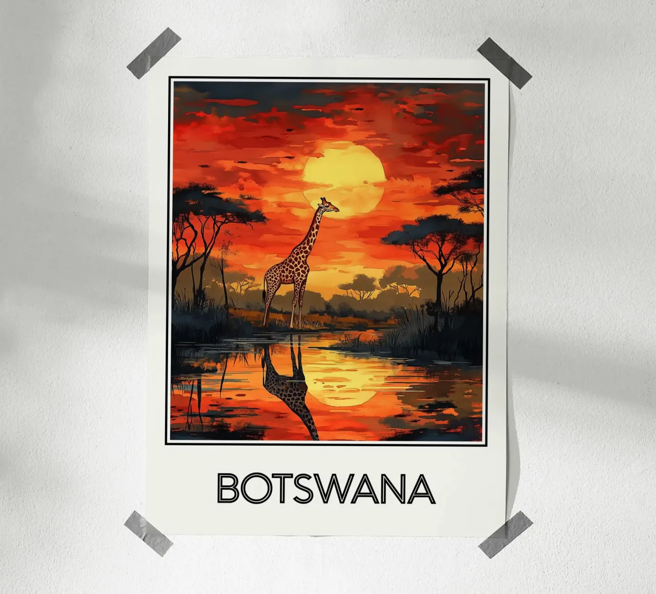 Affiche Botswana poster da Frame the World