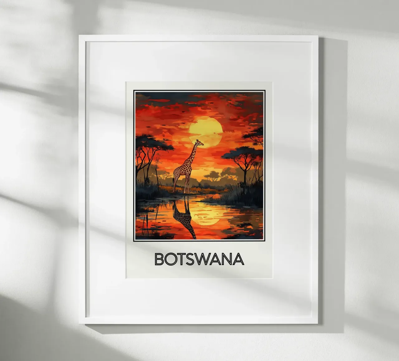 Affiche Botswana poster da Frame the World