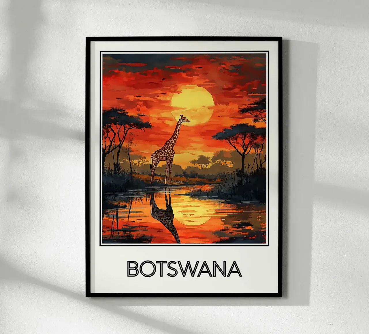 Affiche Botswana poster da Frame the World