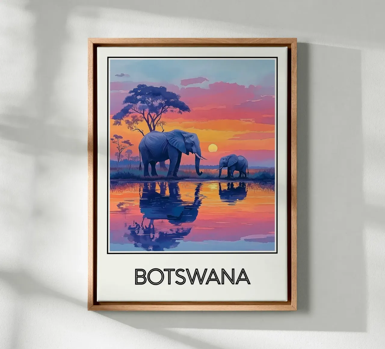 Botswana tela con Cornice a cassetta da Frame the World