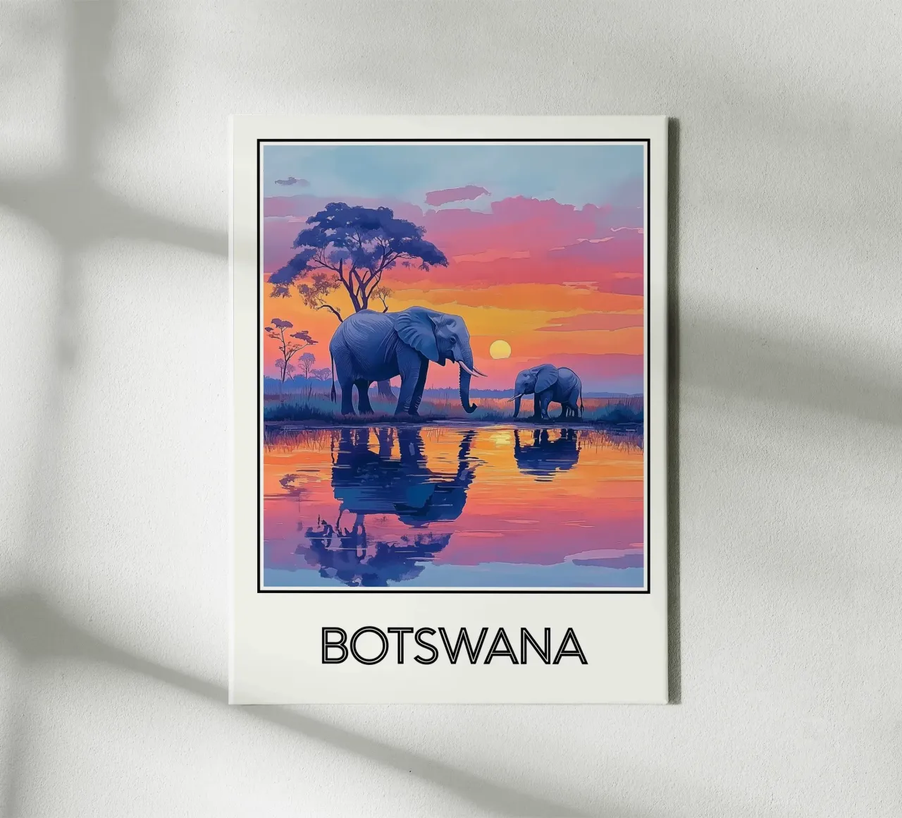 Botswana tela con Cornice a cassetta da Frame the World