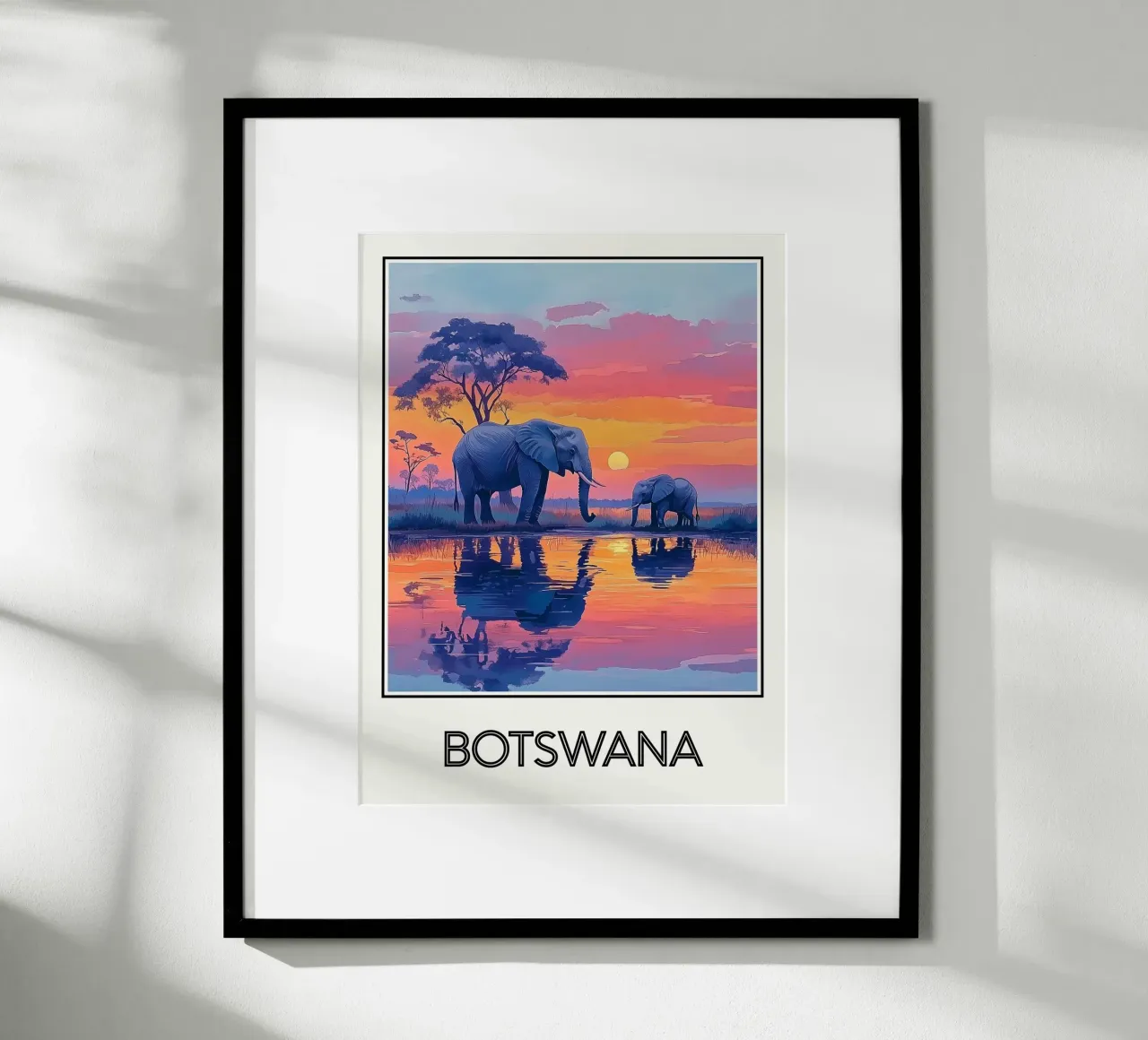Affiche Botswana poster da Frame the World