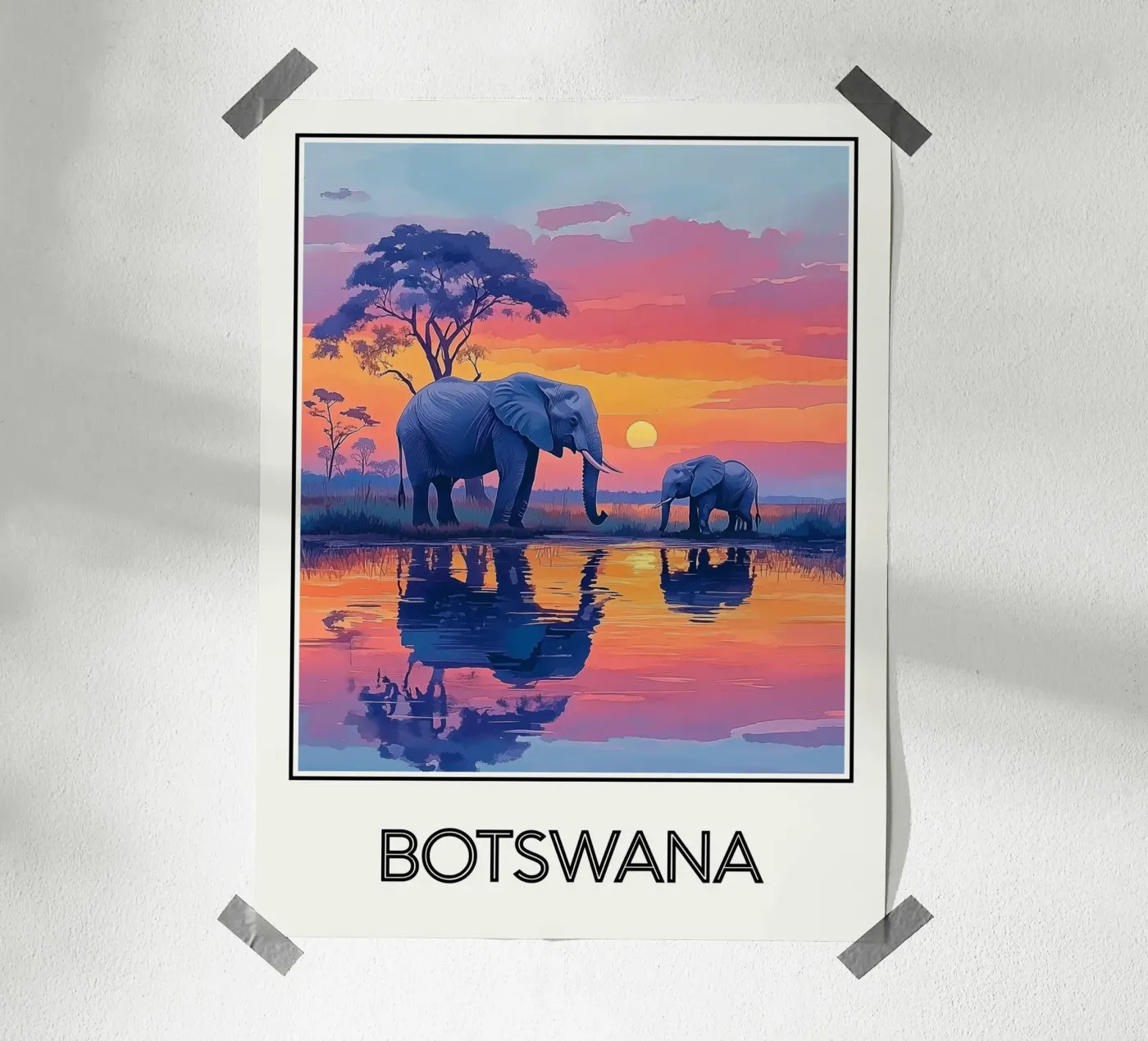 Affiche Botswana poster de Frame the World