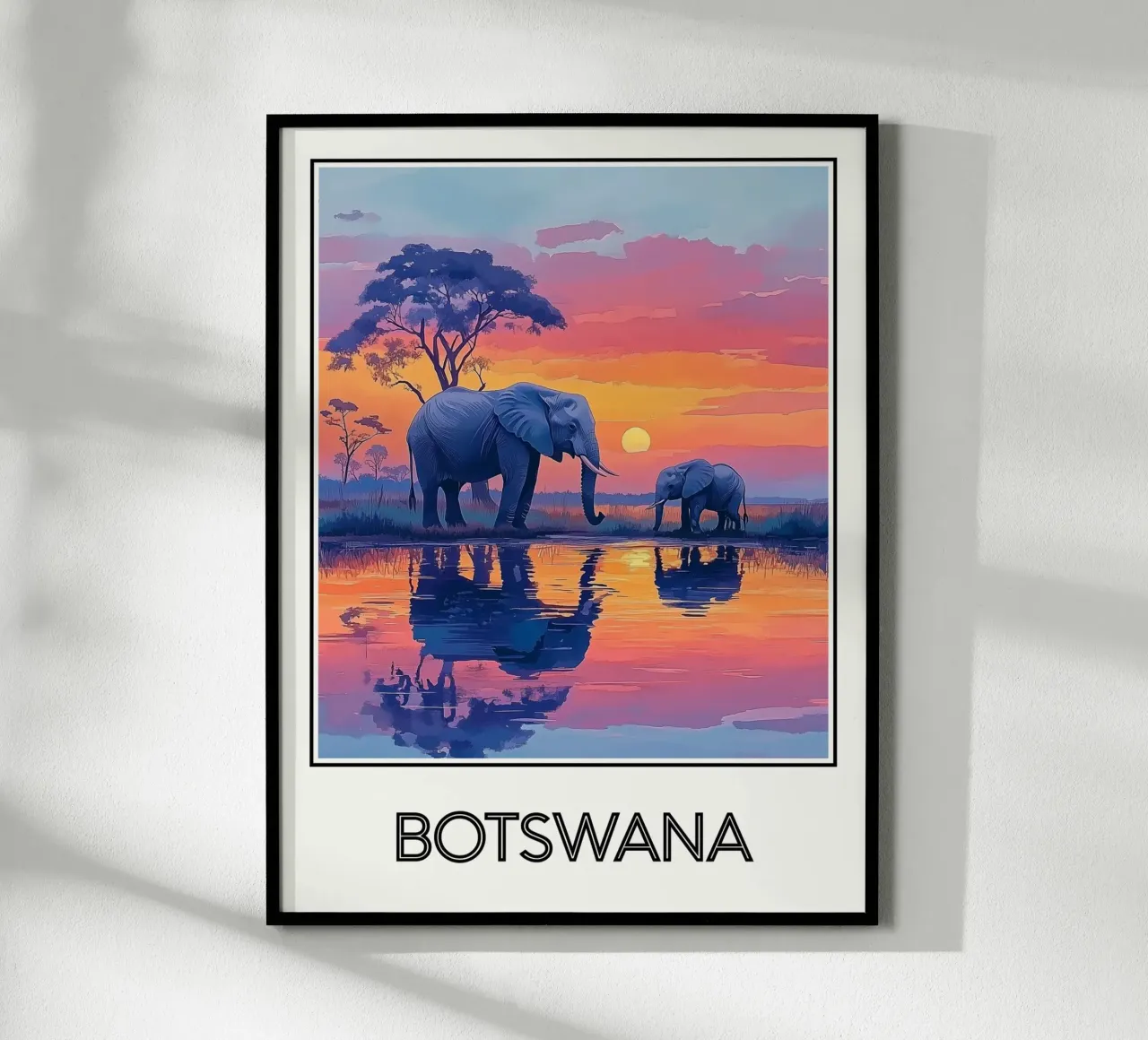 Affiche Botswana poster da Frame the World