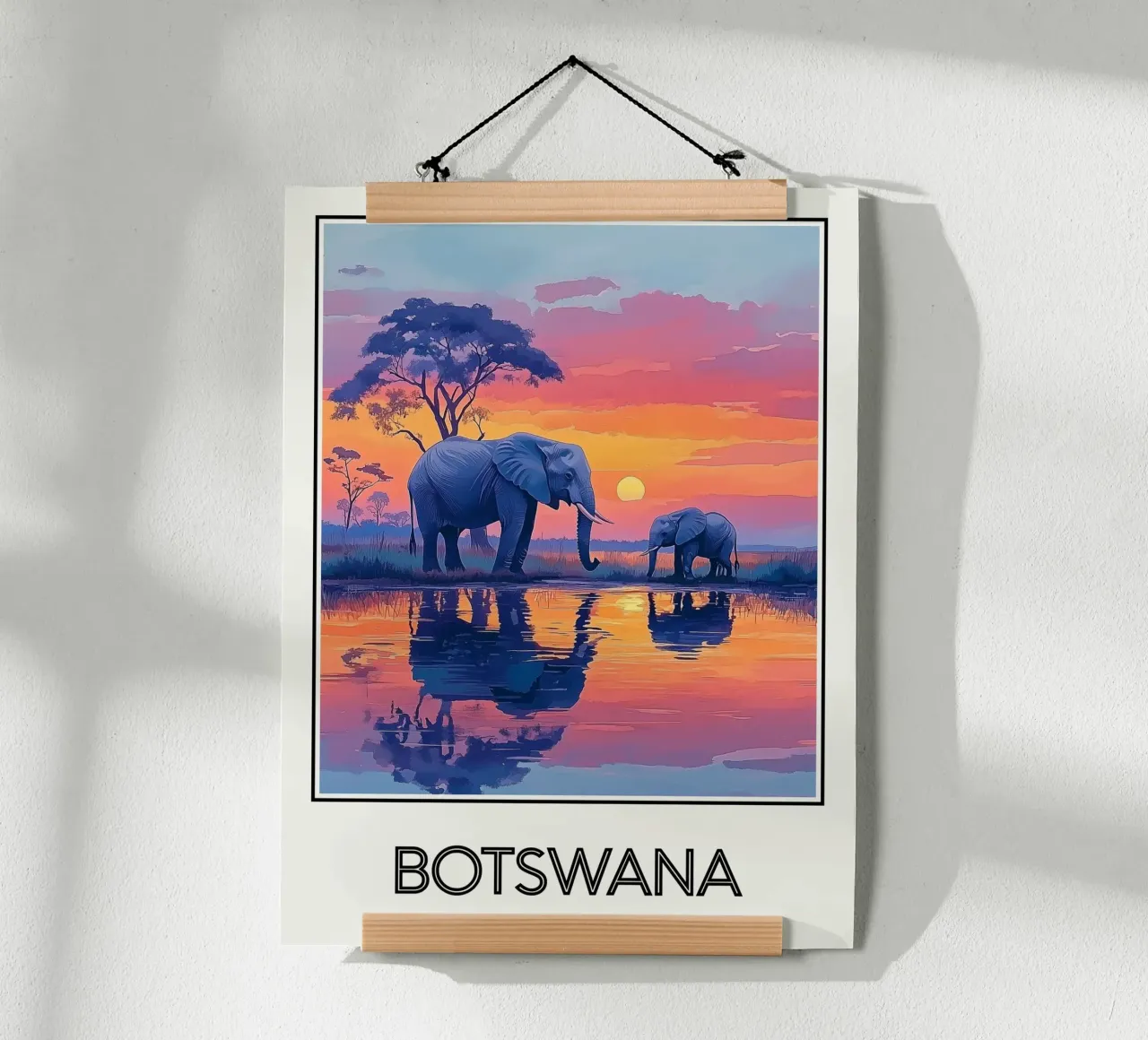 Affiche Botswana poster da Frame the World
