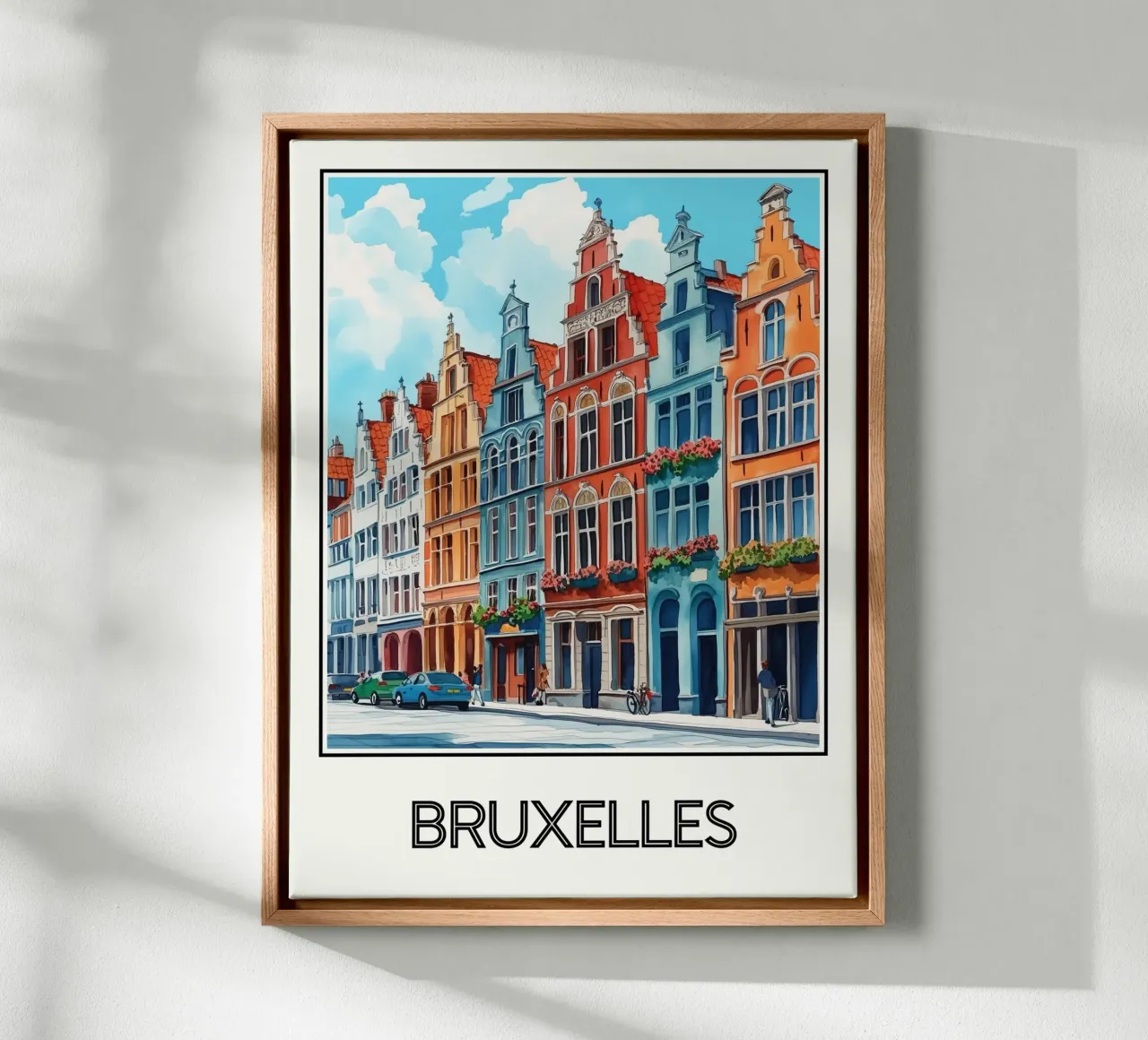 Bruxelles tela con Cornice a cassetta da Frame the World