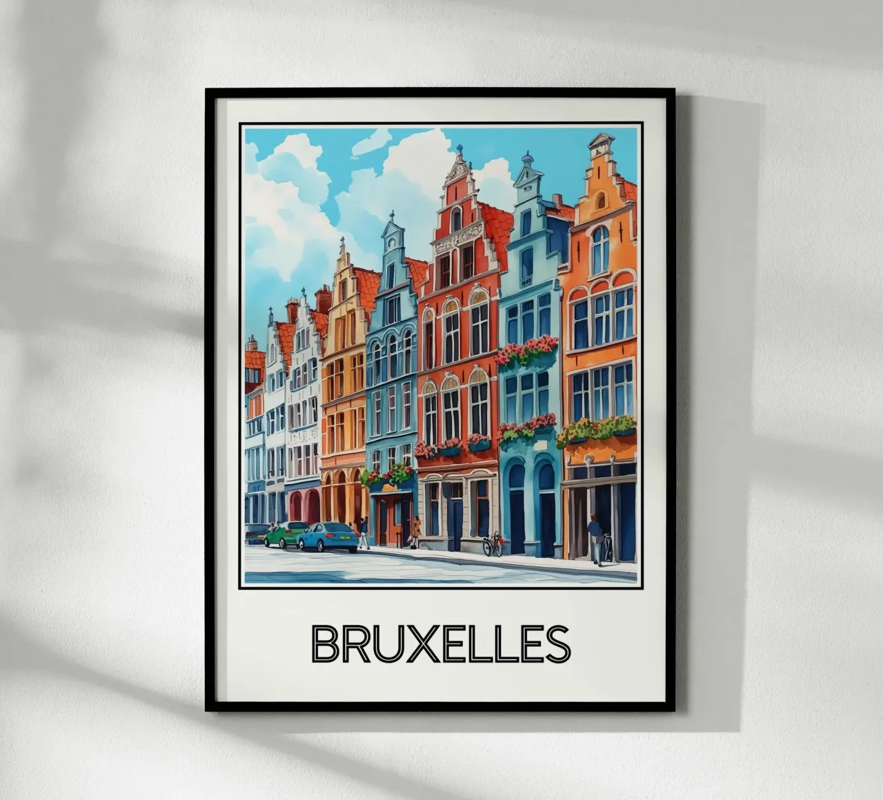 Bruxelles poster con telaio in alluminio da Frame the World