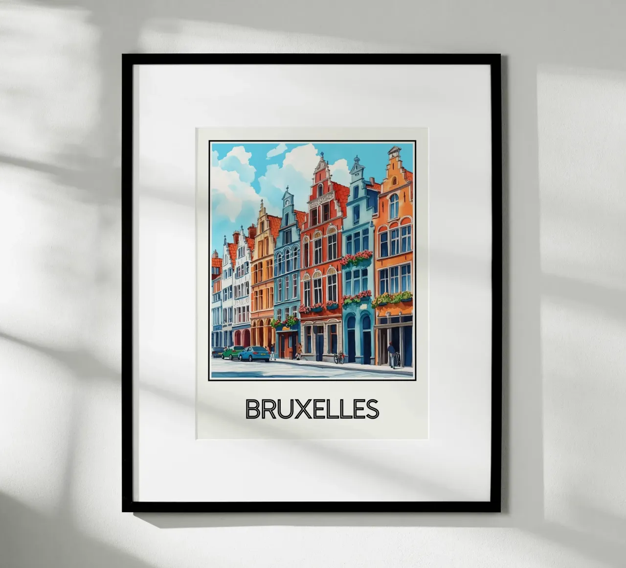 Bruxelles poster con telaio in alluminio da Frame the World