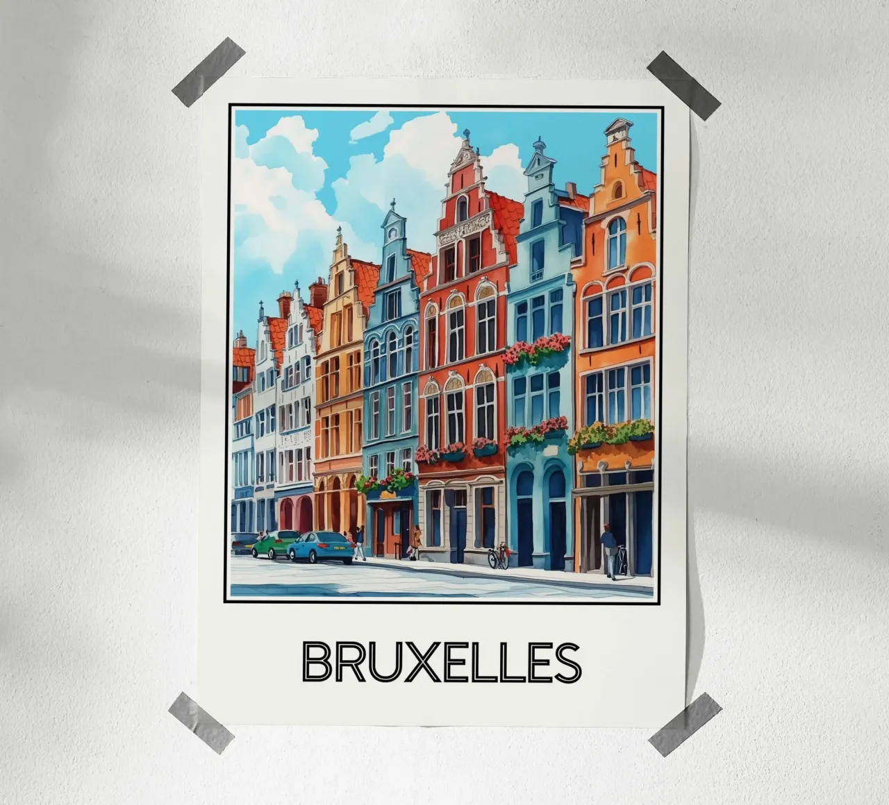 Bruxelles poster con telaio in alluminio da Frame the World