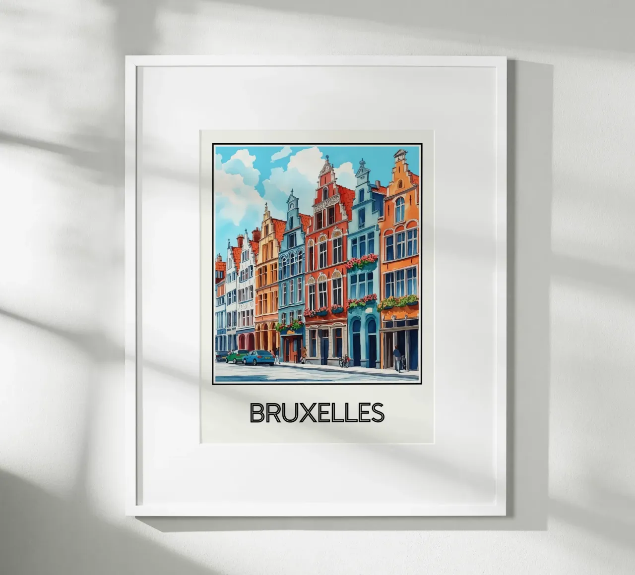 Bruxelles poster con telaio in alluminio da Frame the World