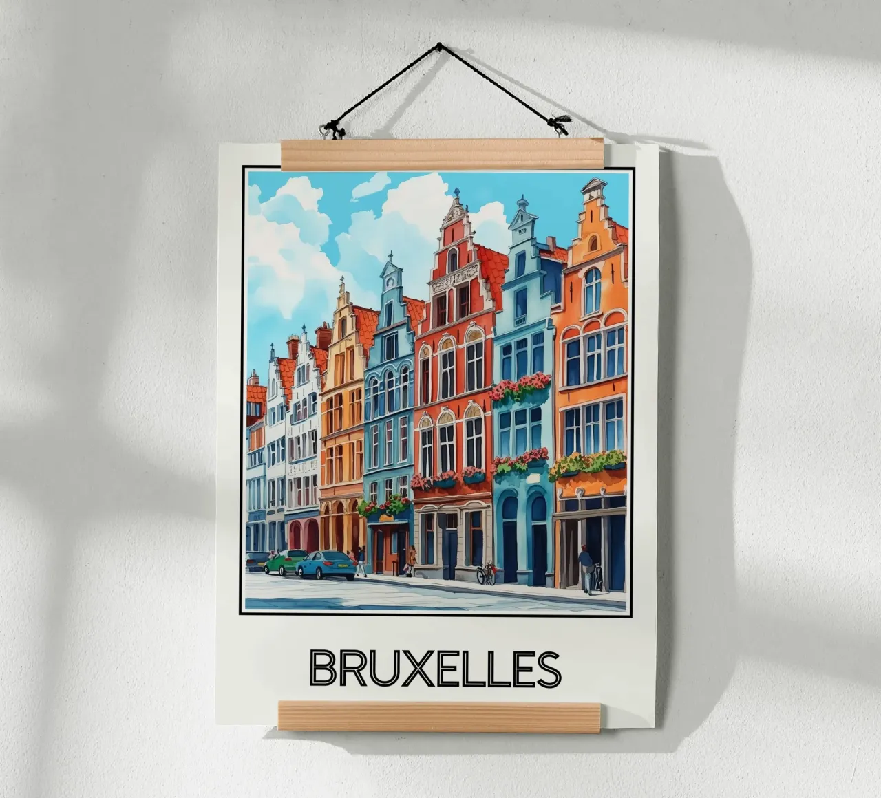 Bruxelles poster con telaio in alluminio da Frame the World