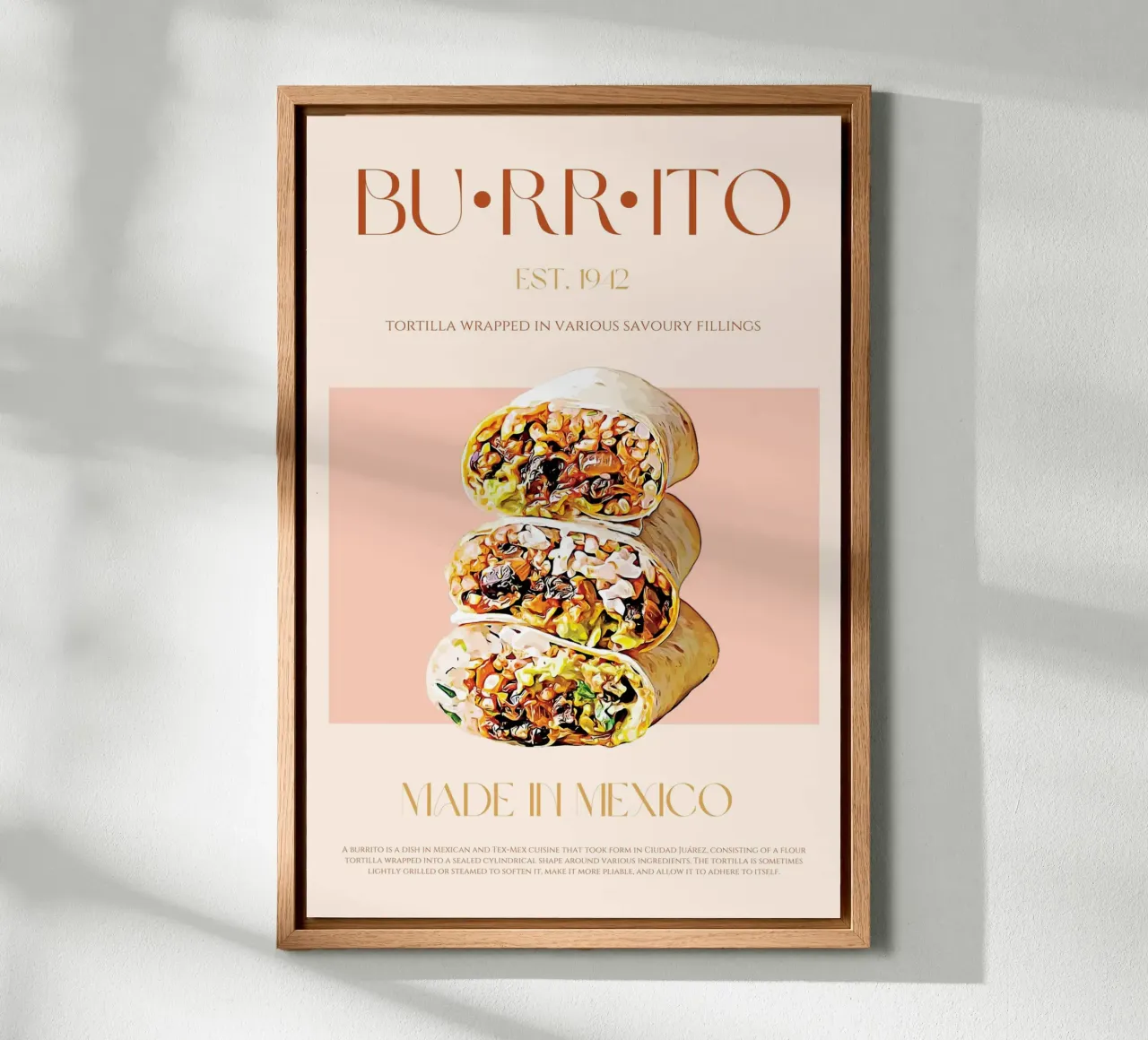 Burrito Print tela con Cornice a cassetta da KOKRPrints