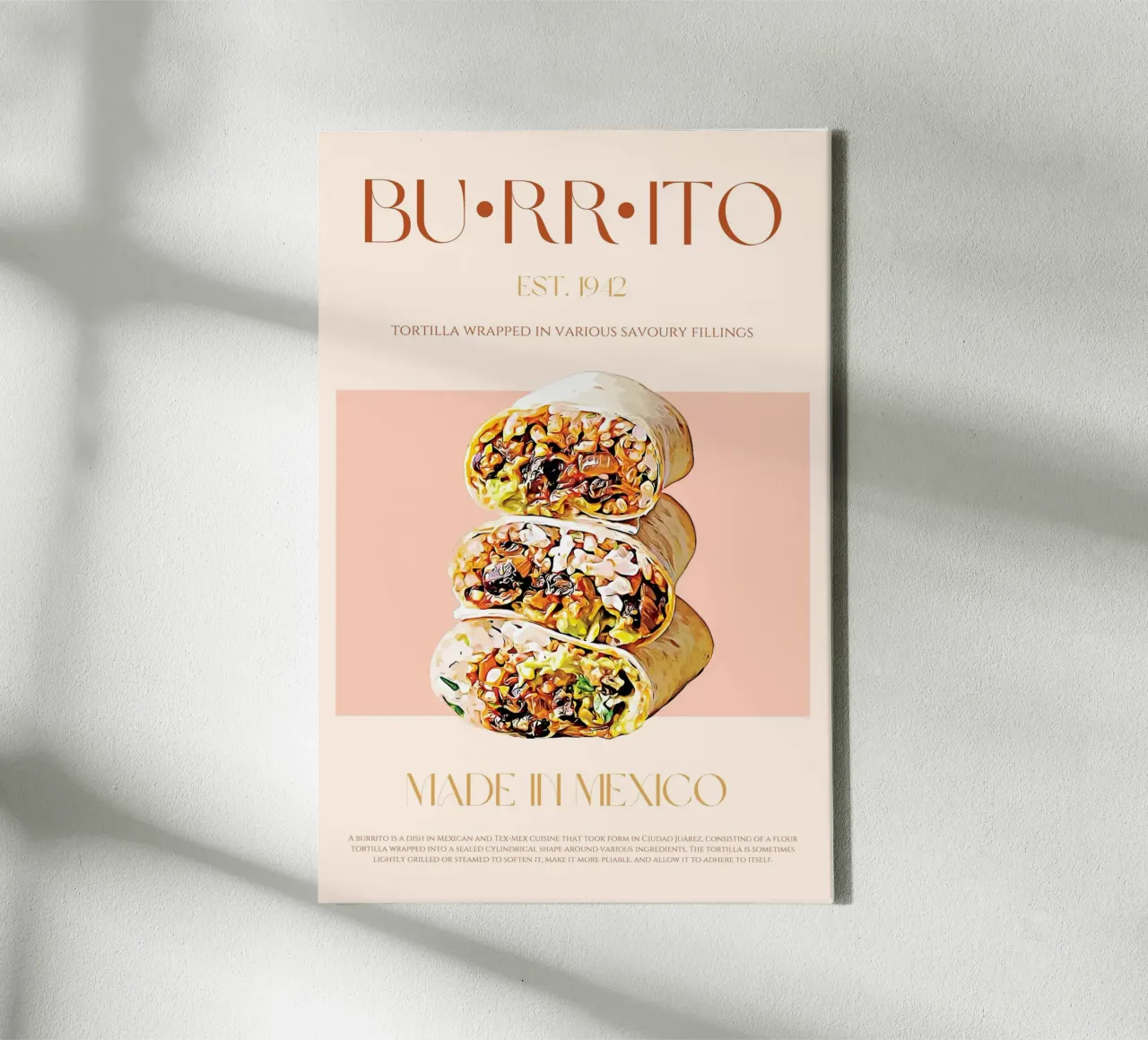 Burrito Print tela con Cornice a cassetta da KOKRPrints