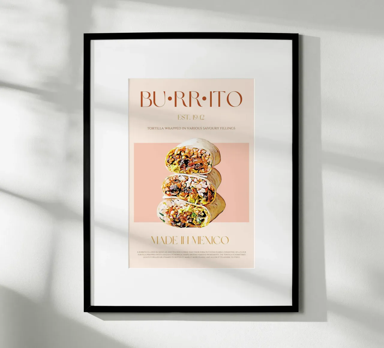 Burrito Print poster by KOKRPrints
