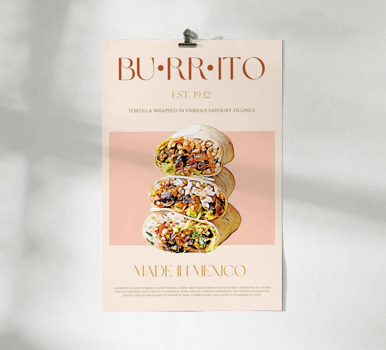 Burrito Print poster by KOKRPrints