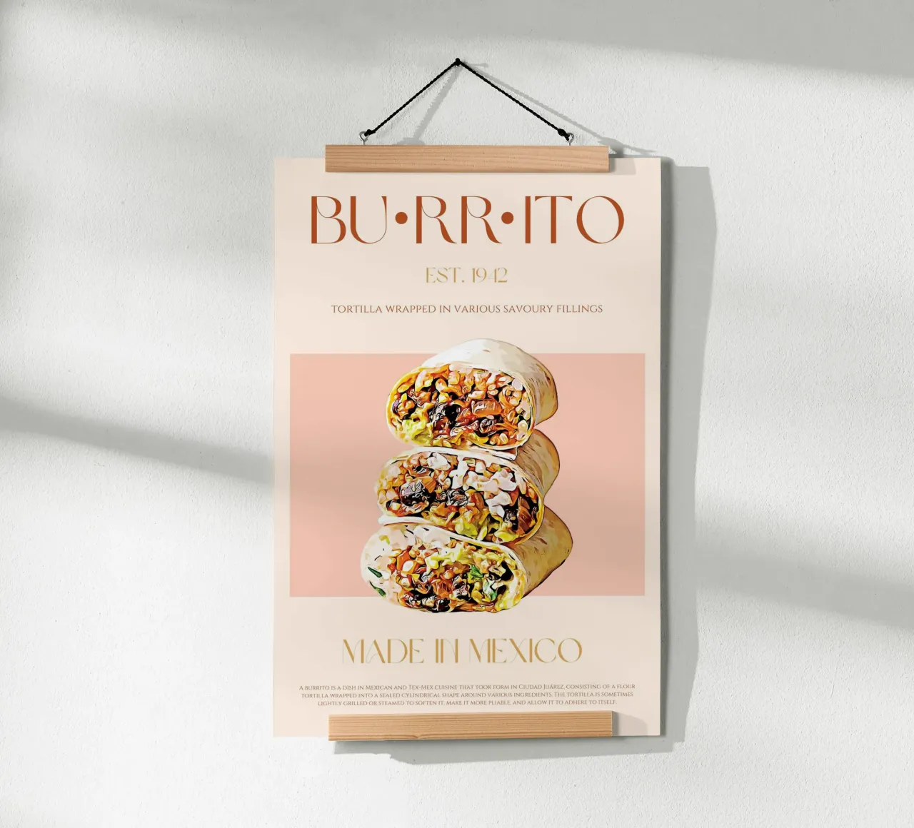 Burrito Print poster by KOKRPrints
