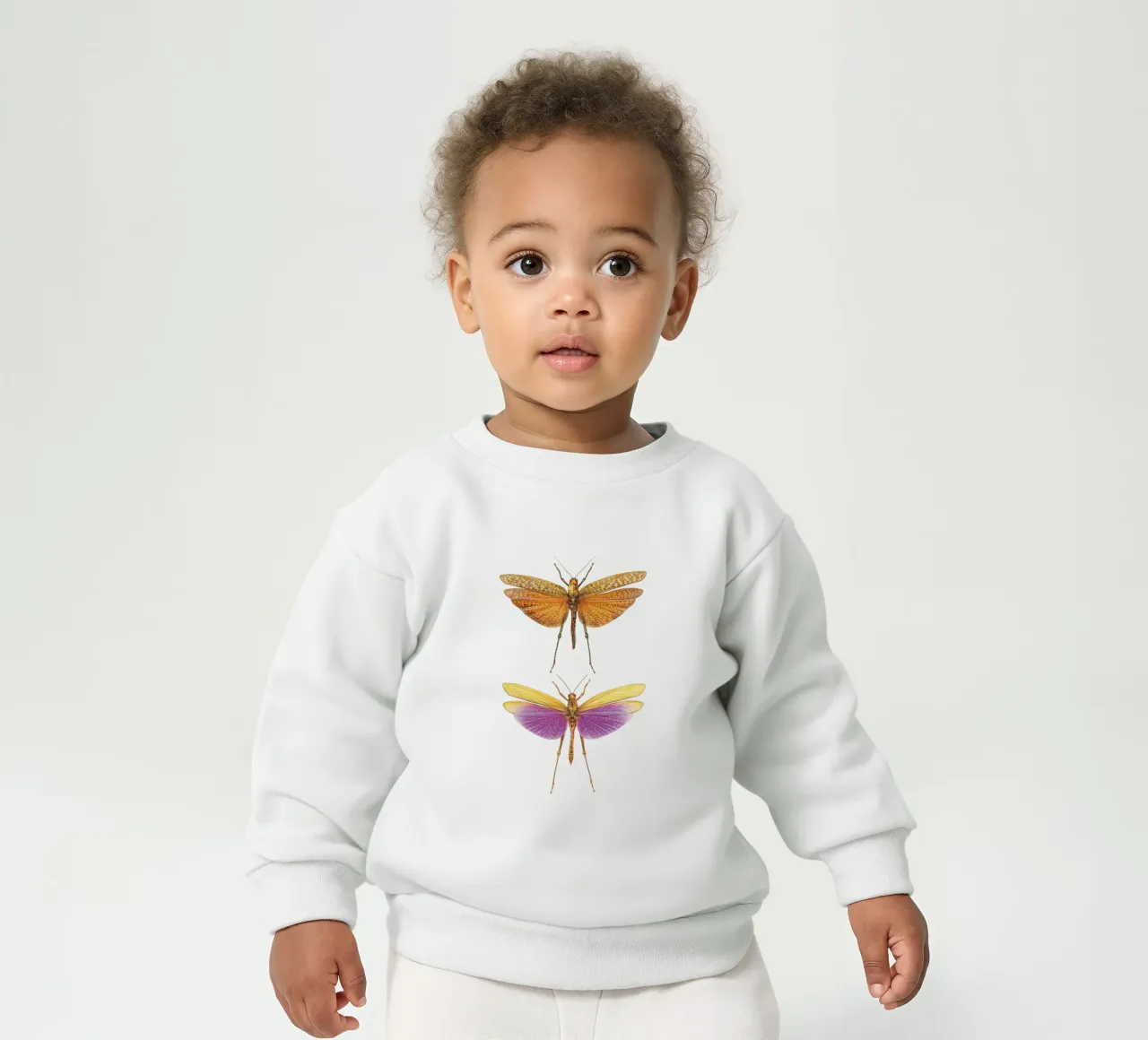 Armonia colorata: Due grilli felpa neonato da Curious Collections by Marielle Leenders