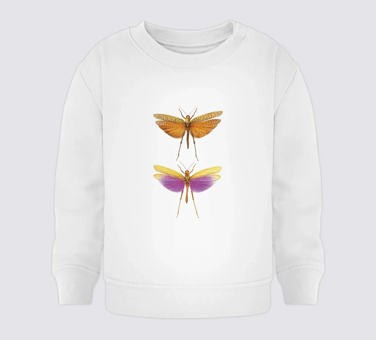 Armonia colorata: Due grilli felpa neonato da Curious Collections by Marielle Leenders