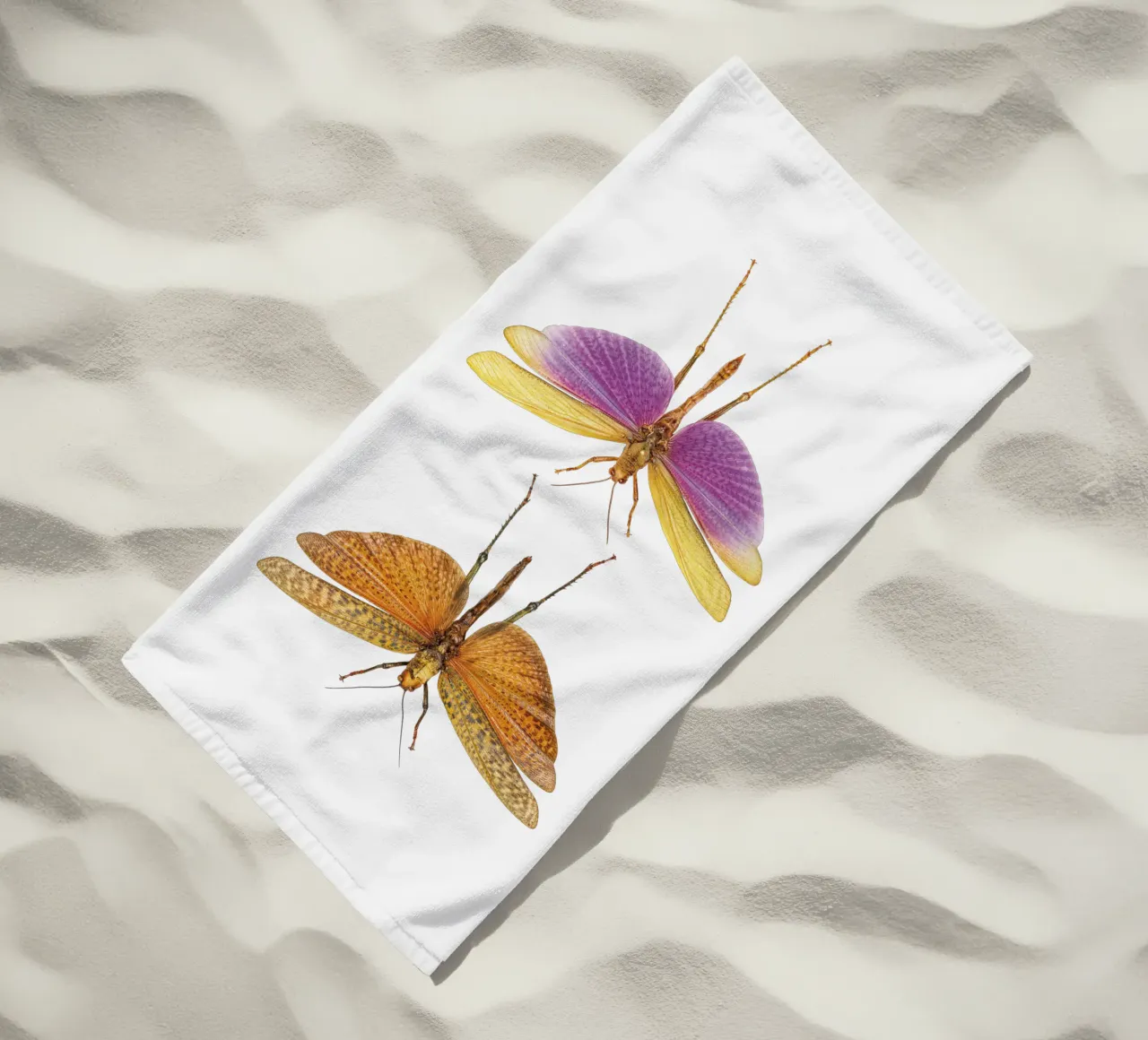 Armonia colorata: Due grilli telo mare da Curious Collections by Marielle Leenders