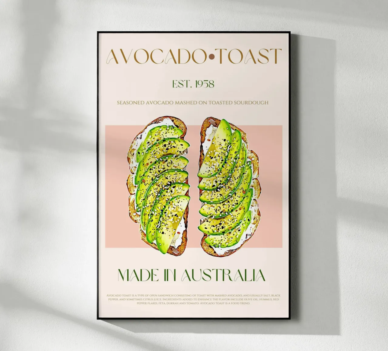 Avocado Toast Print acrylic glass by KOKRPrints