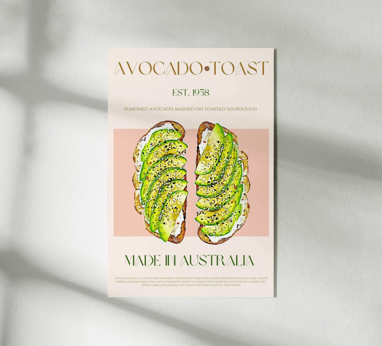 Avocado Toast Print acrylic glass by KOKRPrints
