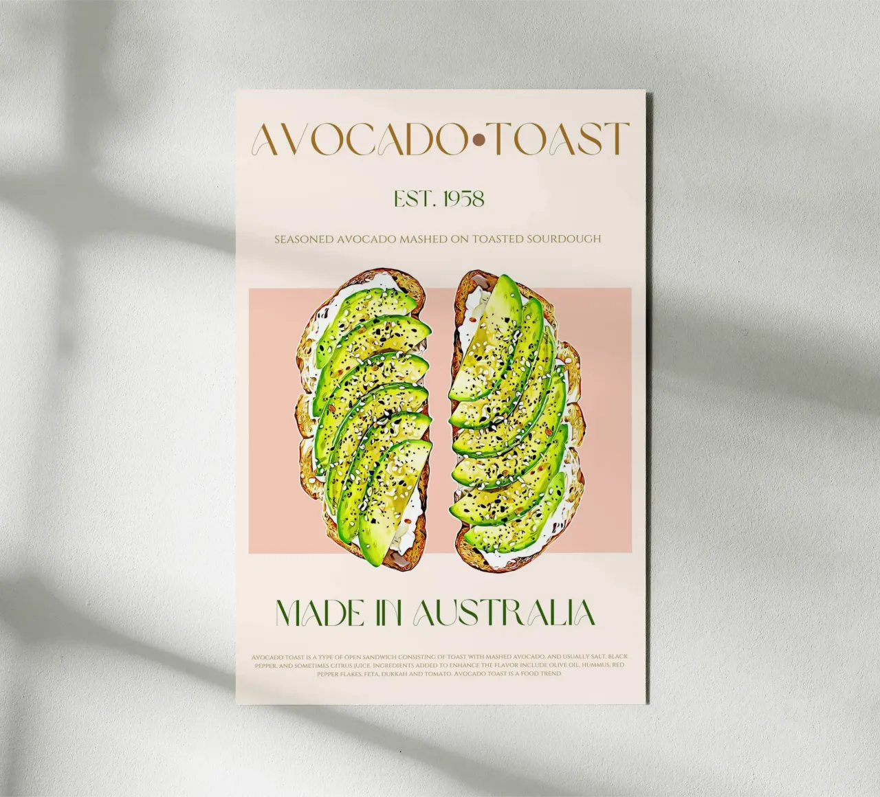 Avocado Toast Print alluminio dibond da KOKRPrints