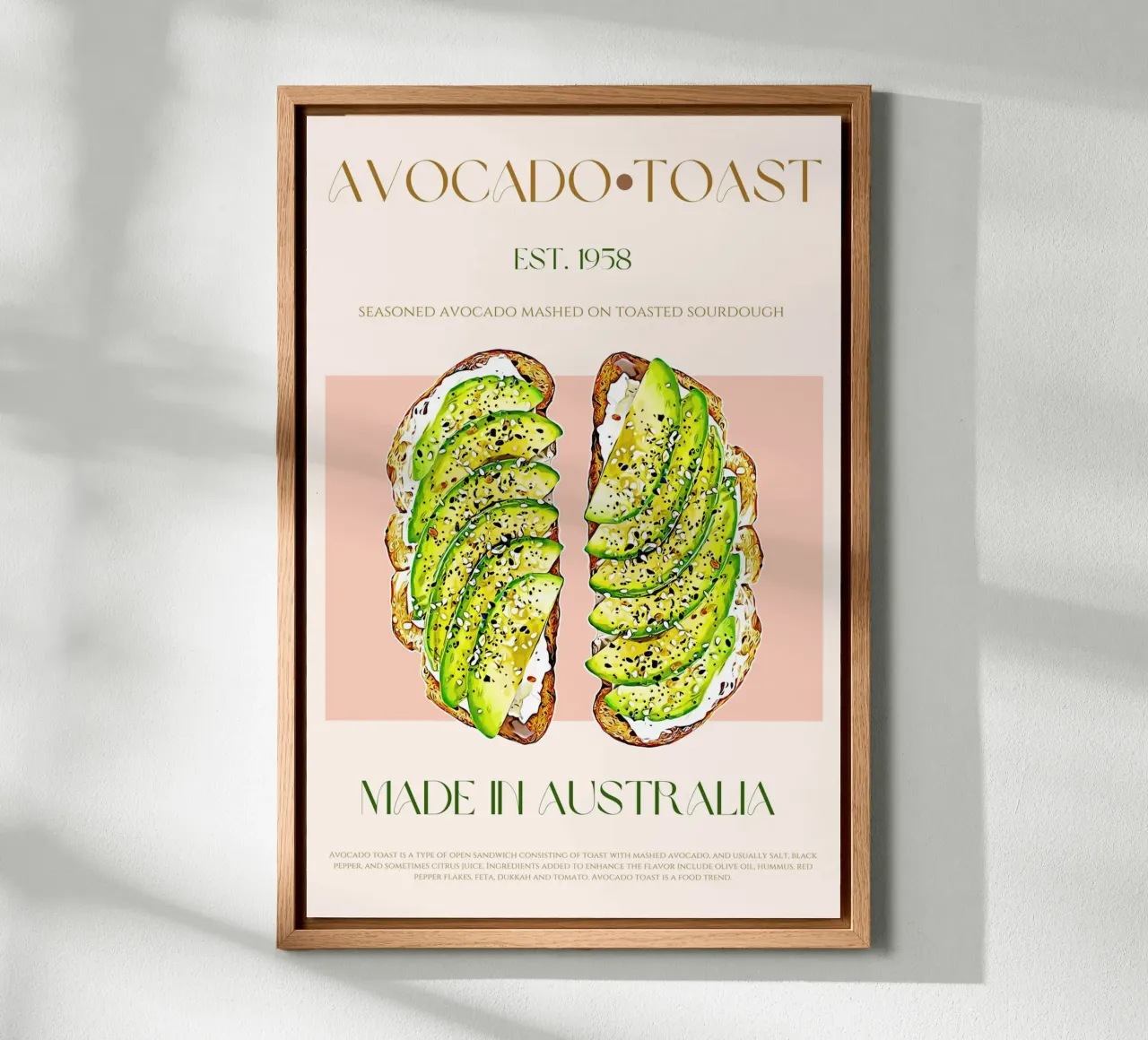 Avocado Toast Print canvas by KOKRPrints