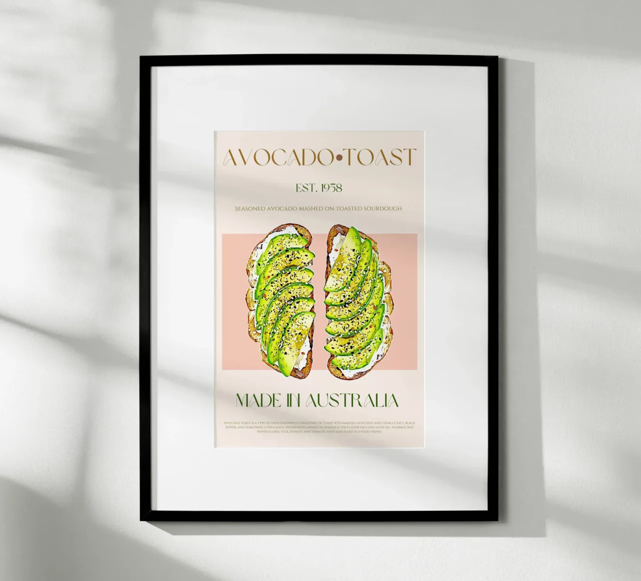 Avocado Toast Print poster by KOKRPrints