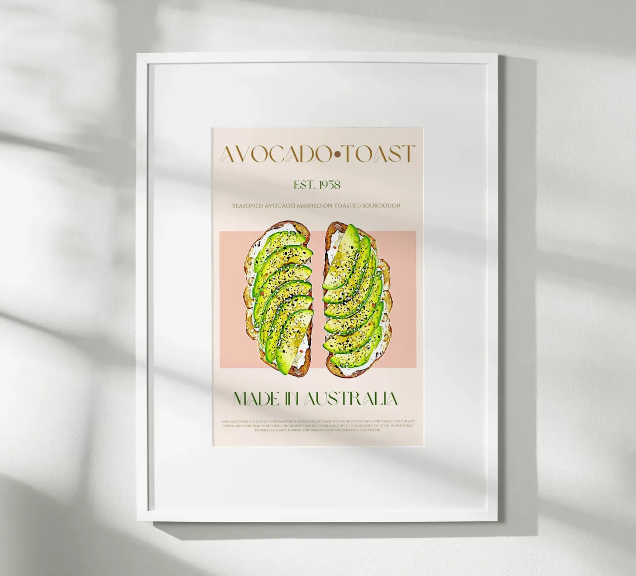 Avocado Toast Print poster by KOKRPrints