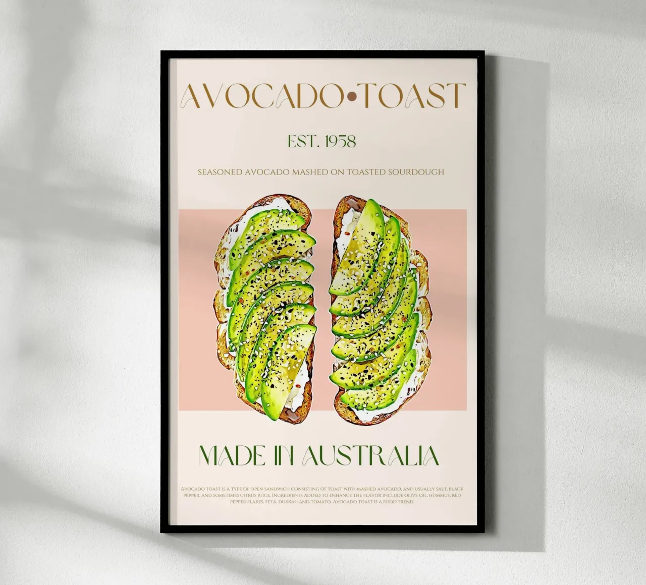 Avocado Toast Print poster by KOKRPrints