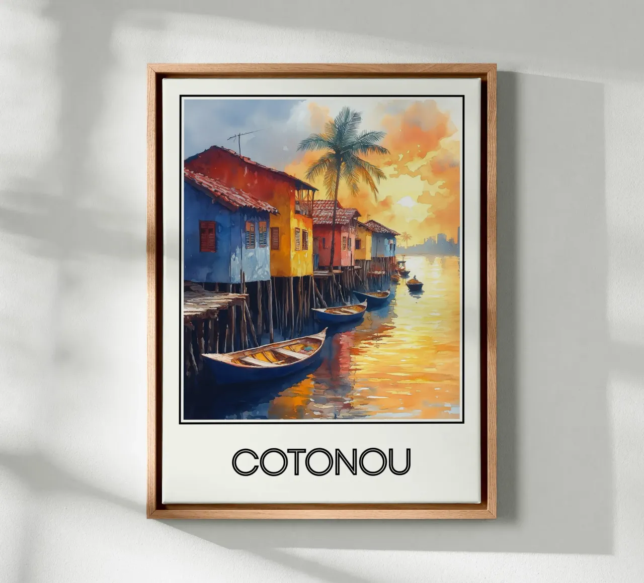 Cotonou tela con Cornice a cassetta da Frame the World