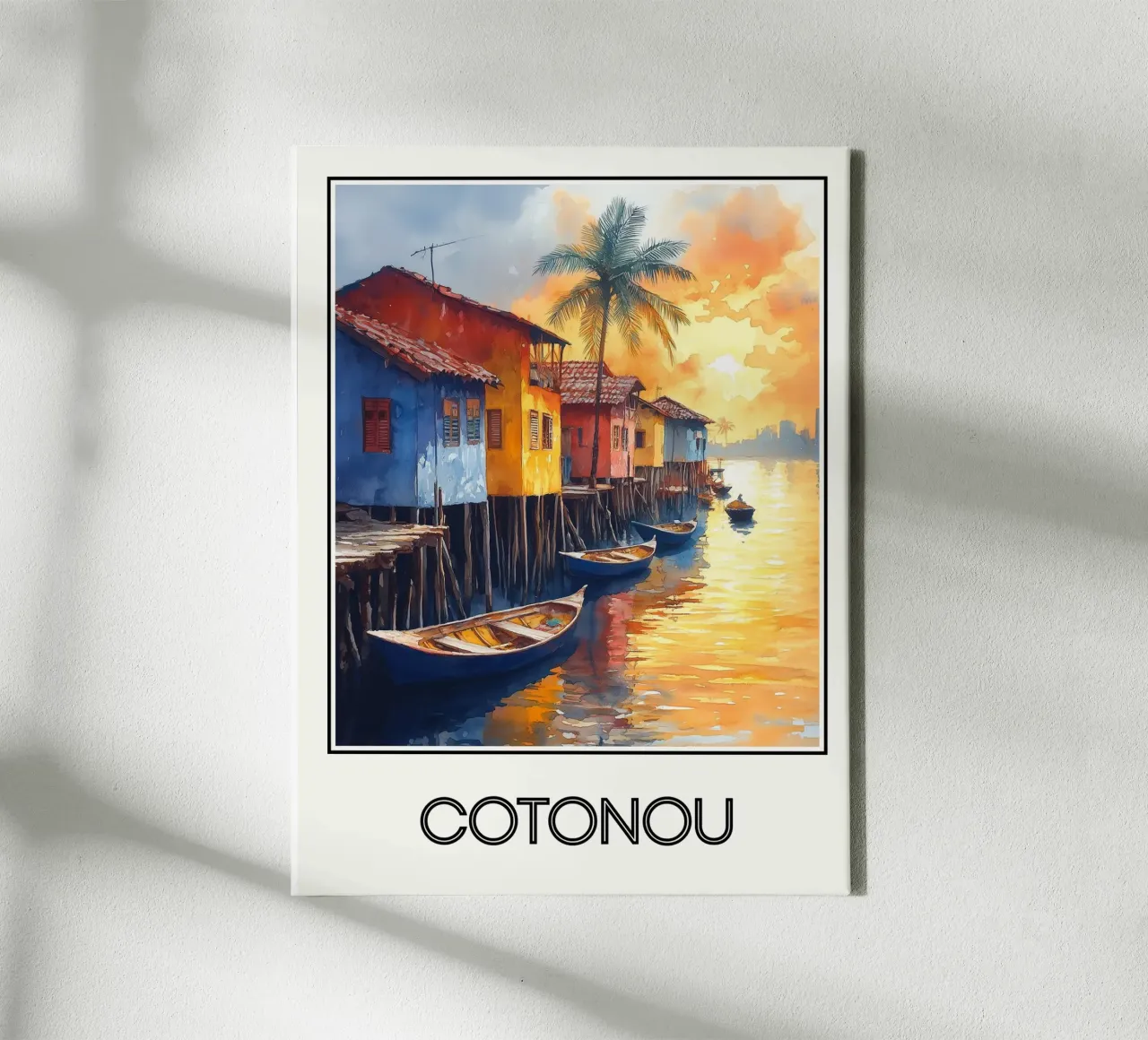 Cotonou tela con Cornice a cassetta da Frame the World