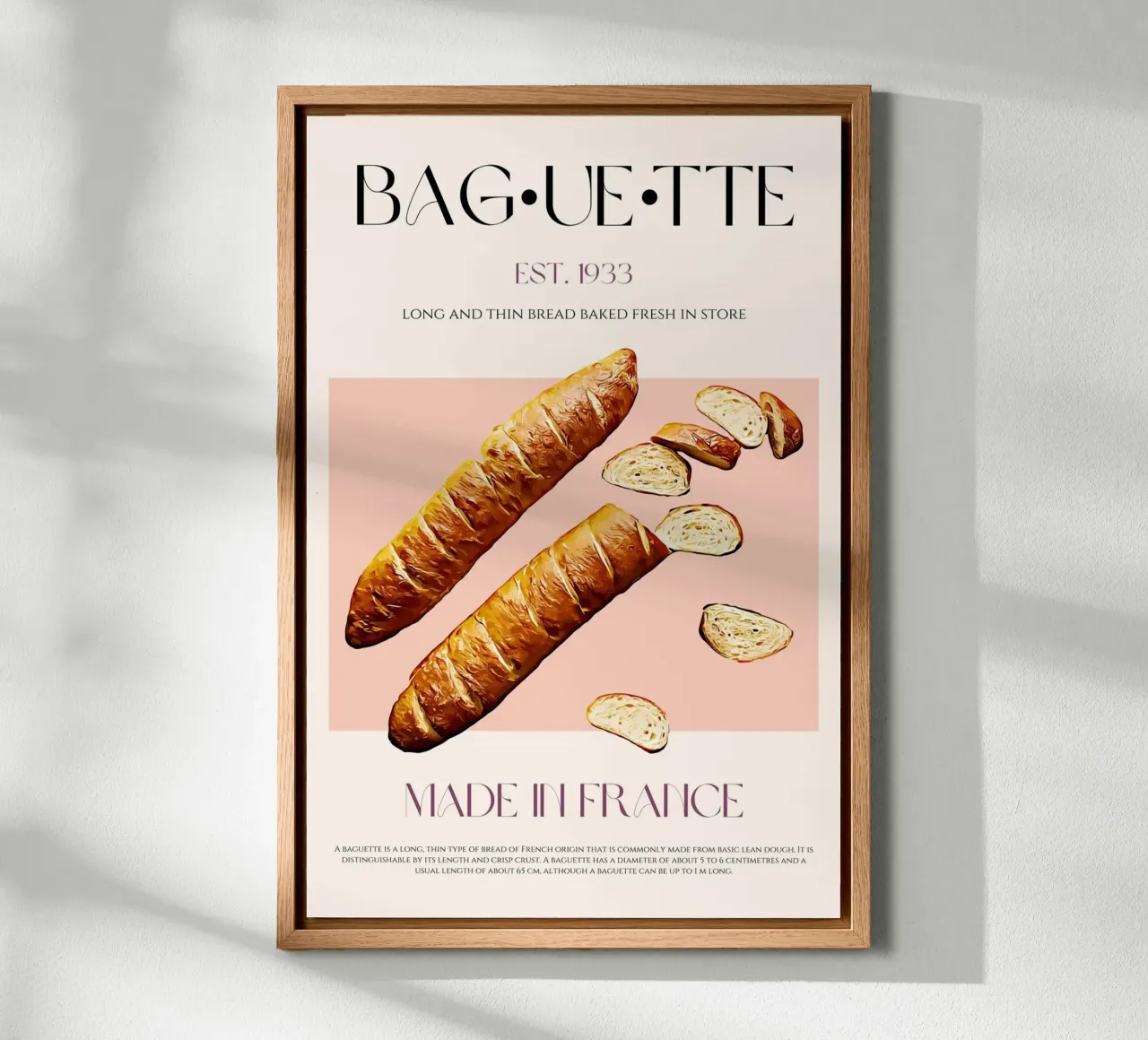 Baguette Print canvas by KOKRPrints