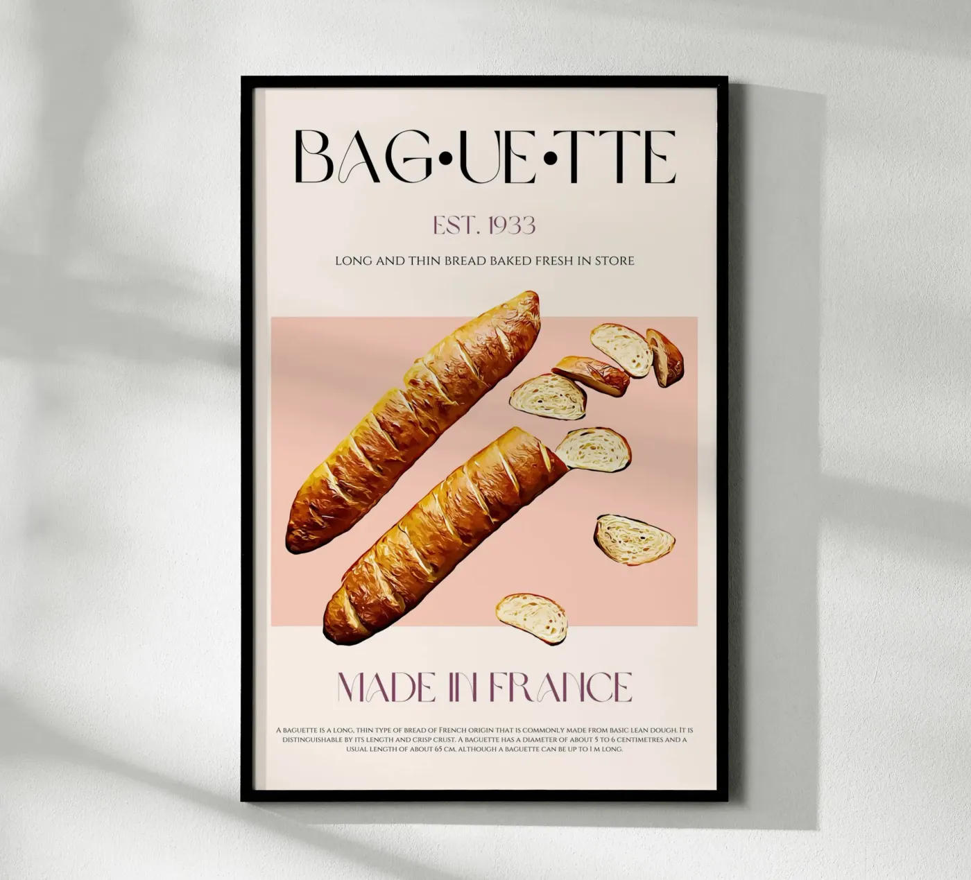 Baguette Print Poster von KOKRPrints