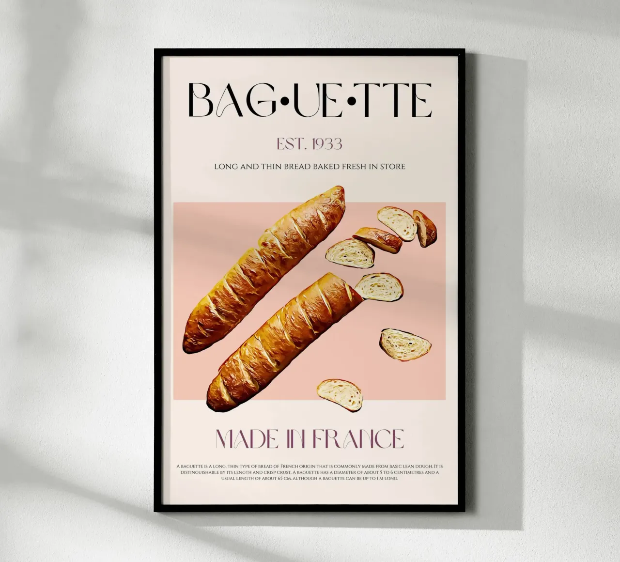 Baguette Print poster by KOKRPrints