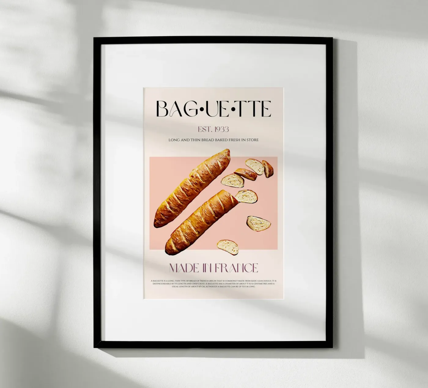Baguette Print Poster von KOKRPrints