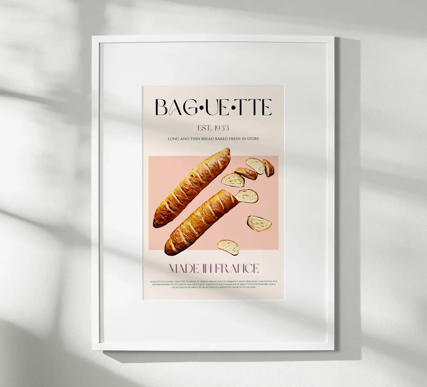 Baguette Print Poster von KOKRPrints