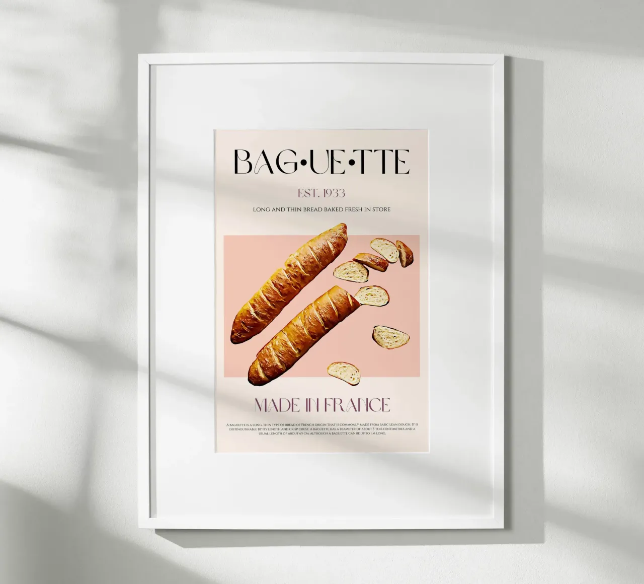 Baguette Print poster by KOKRPrints