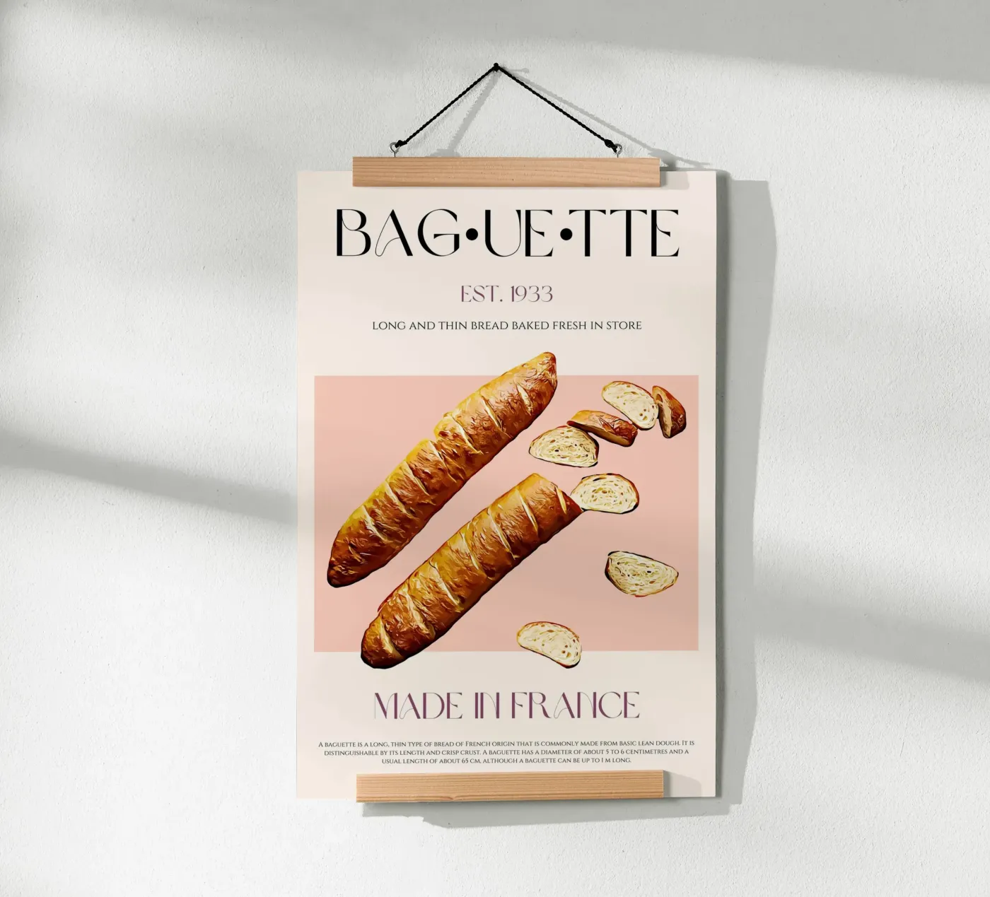 Baguette Print Poster von KOKRPrints