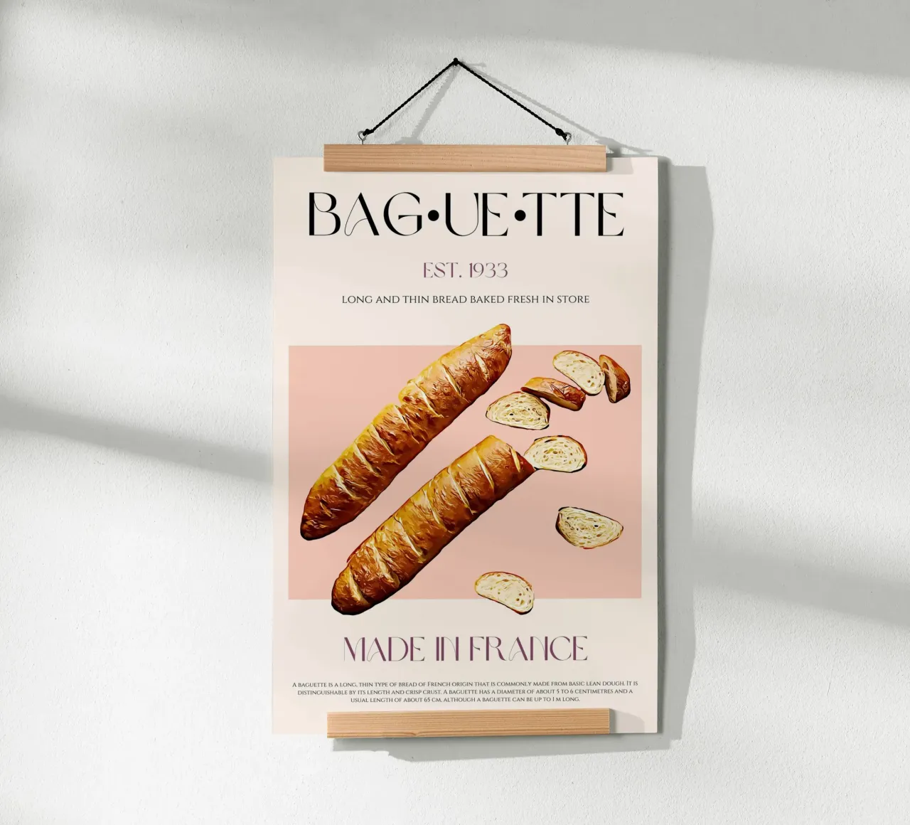 Baguette Print poster by KOKRPrints