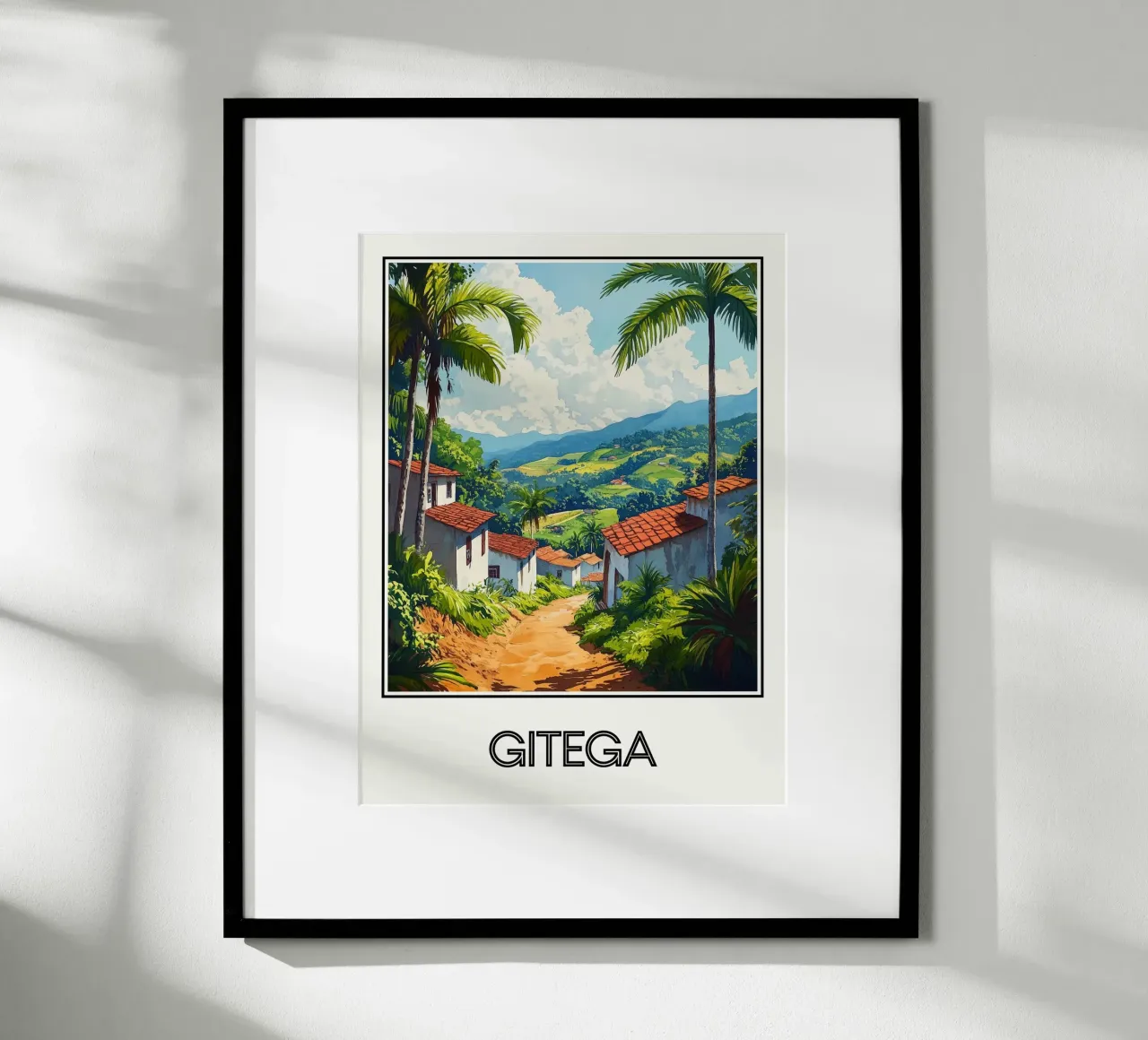 Gitega poster con telaio in legno da Frame the World