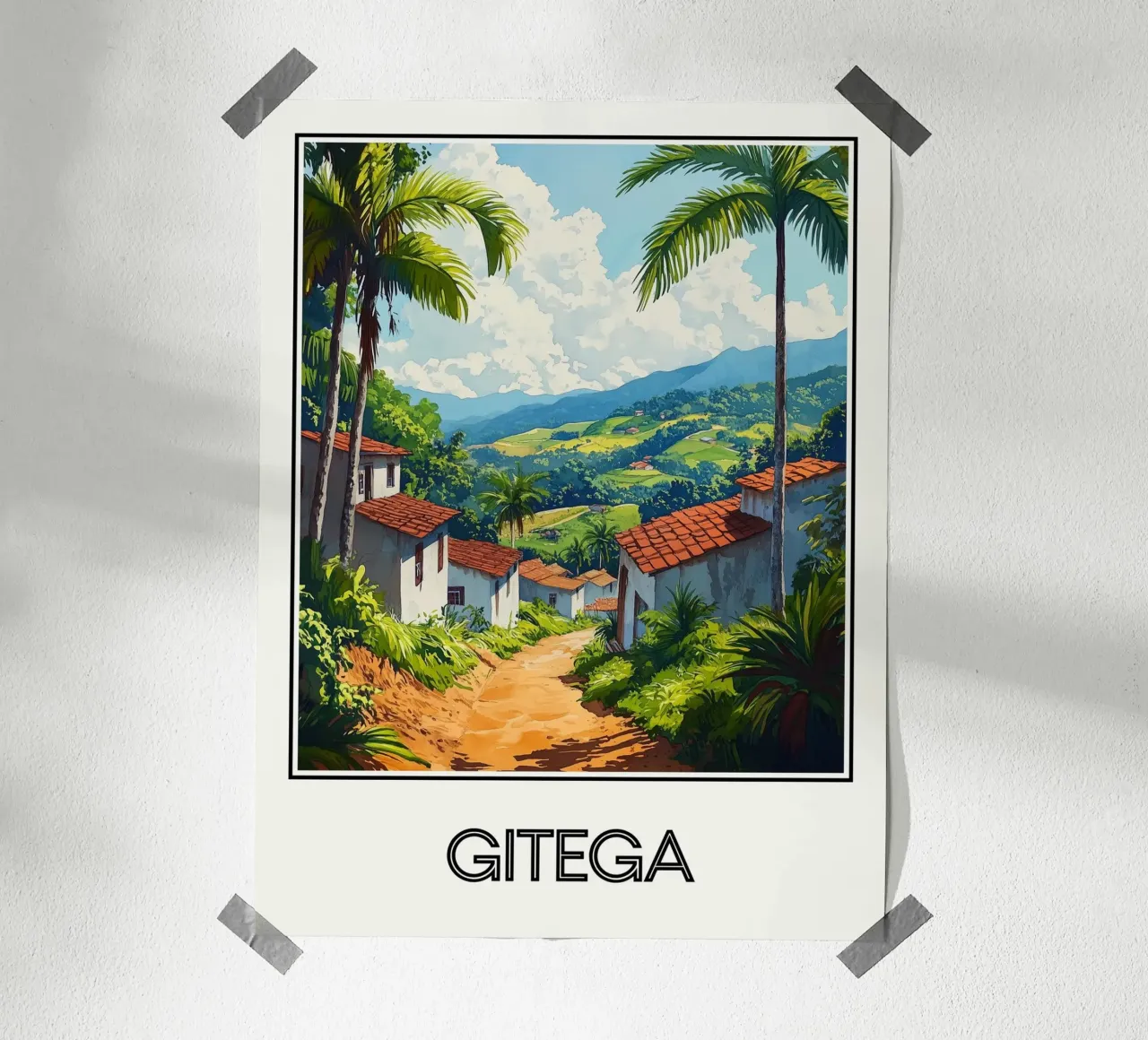 Gitega poster con telaio in legno da Frame the World