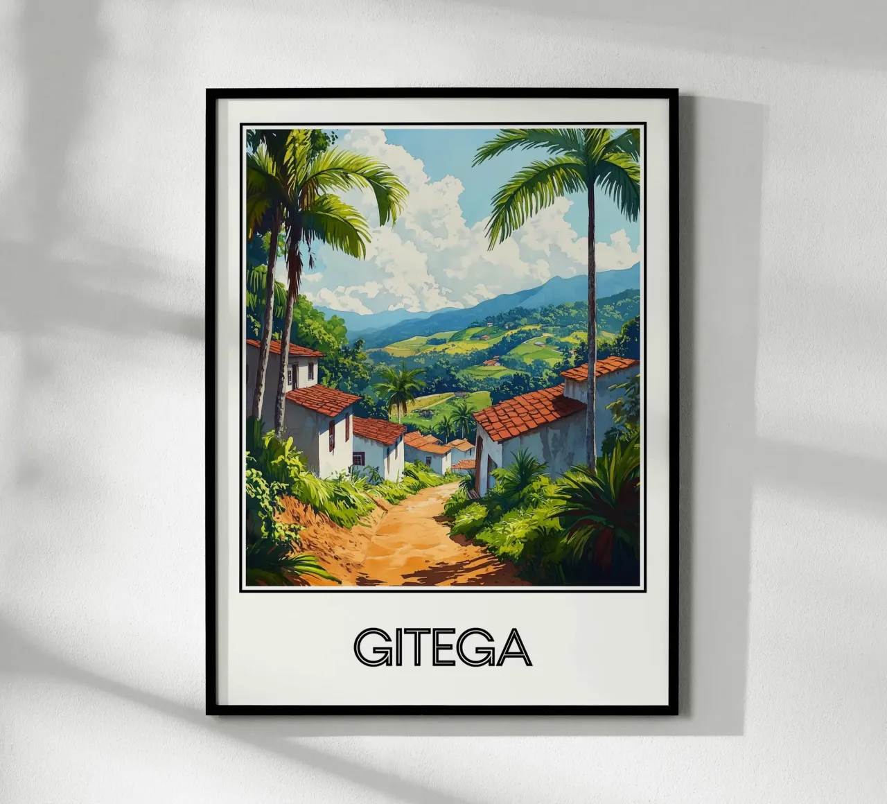 Gitega poster con telaio in legno da Frame the World
