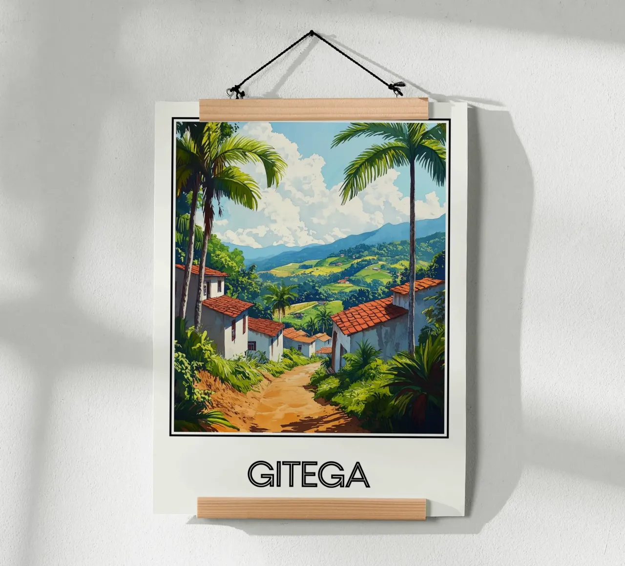 Gitega poster con telaio in legno da Frame the World