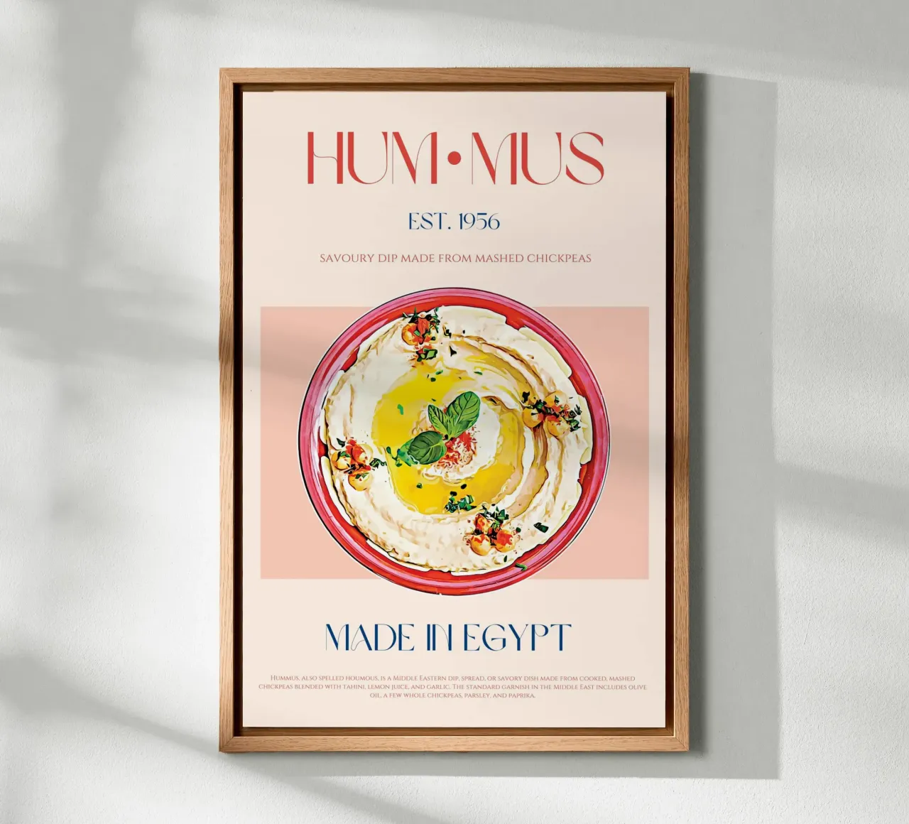 Hummus Print canvas by KOKRPrints